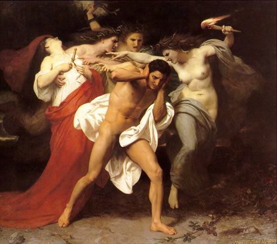 William-Adolphe Bouguereau ~ The Remorse of Orestes