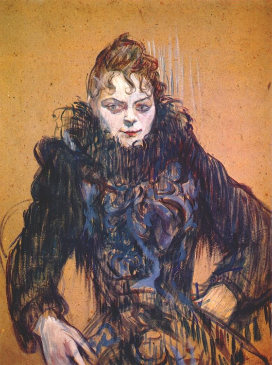 Henri de Toulouse-Lautrec ~Woman with a Black Feather Boa