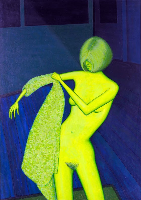 John Brack ~ Nude with a dressing gown