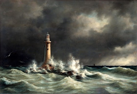 Anton Melbye ~ Lighthouse at Stora Bält