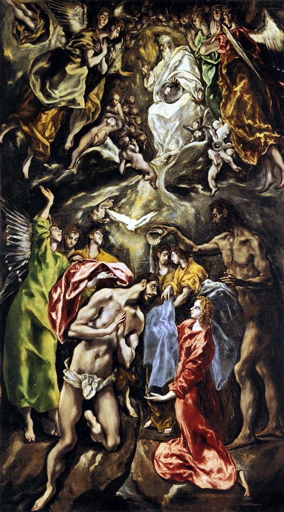 El Greco ~ The Baptism of Christ