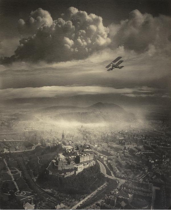 Alfred G. Buckham ~ Aerial view of Edinburgh