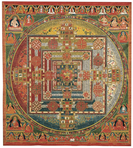 A Thangka depicting a Kalachakra Mandala