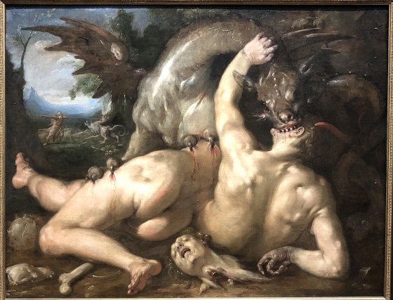 Cornelis van Haarlem ~ Two Followers of Cadmus devoured by a Dragon