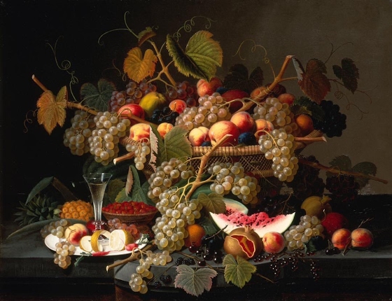 Severin Roesen ~ Still Life with Fruit
