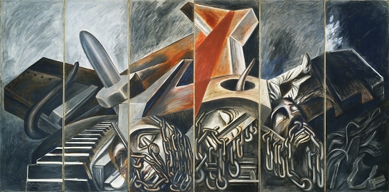 José Clemente Orozco ~ Dive Bomber and Tank