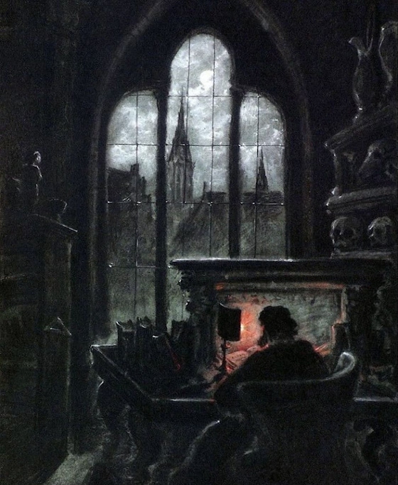 Carl Gustav Carus ~ Faust in His Study