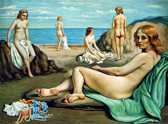 Giorgio de Chirico ~ Bathers on the Beach