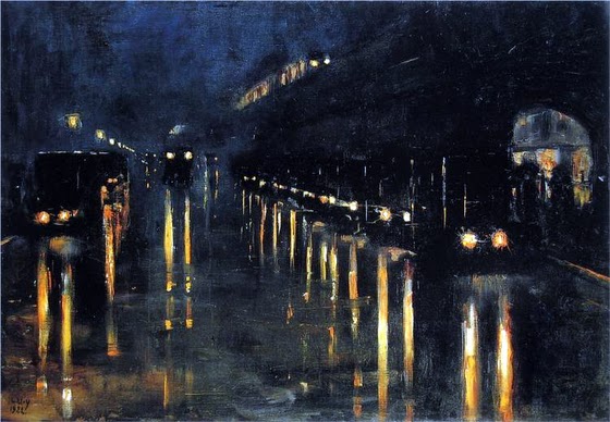 Lesser Ury ~ Hochbahnhof Bülowstraße