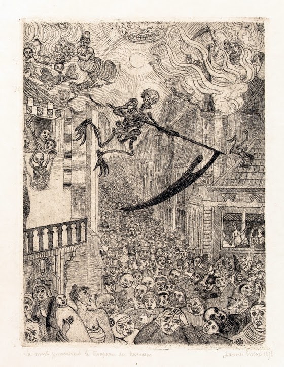 James Ensor ~ Death Pursuing a Flock of Mortals