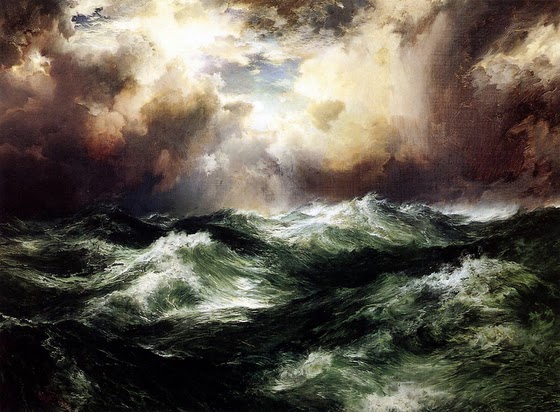 Thomas Moran ~ Moonlit Seascape
