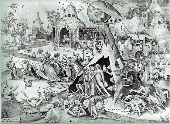 Pieter Brueghel the Elder ~ The Seven Deadly Sins or the Seven Vices - Lechery