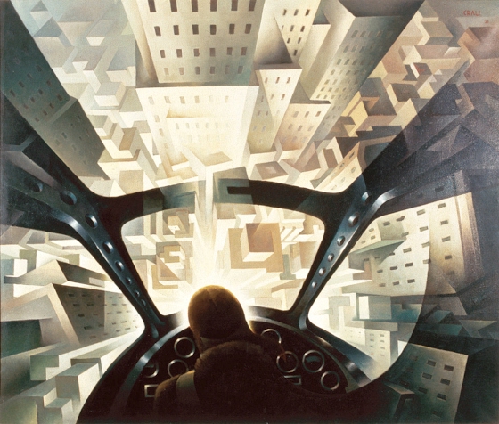 Tullio Crali ~ Nose Dive on the City