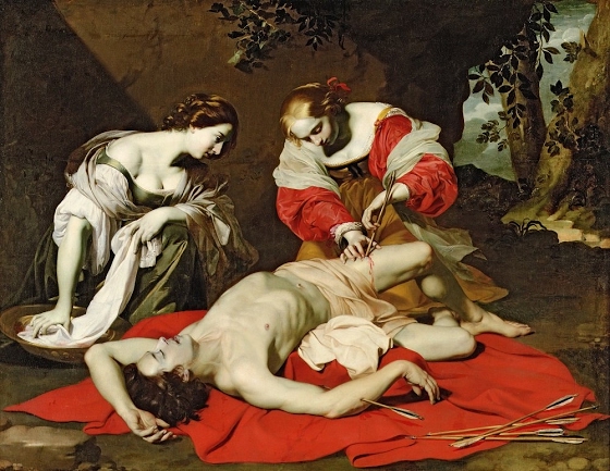 Nicolas Régnier ~ Saint Sebastian Tended by Saint Irene