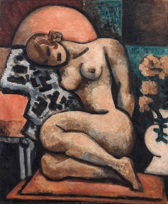 Marcel Gromaire ~ Nu au Fauteuil Rose