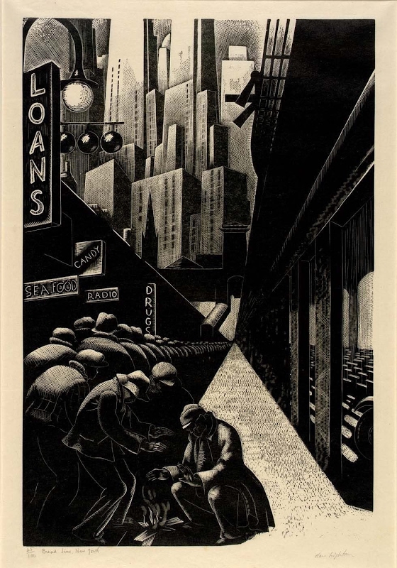 Clare Leighton ~ Breadline, New York