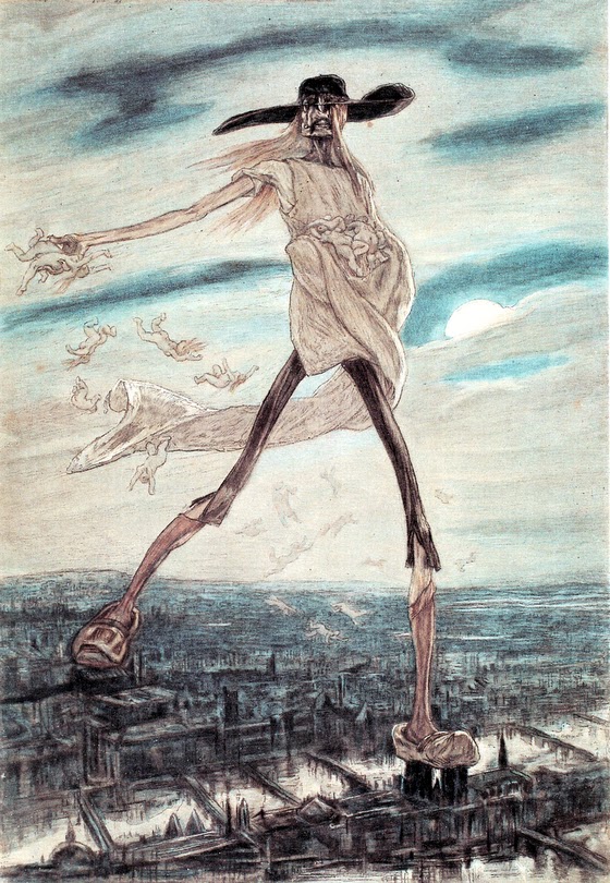 Félicien Rops ~ The Satanic. Satan Sowing Tares