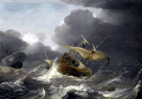 Jan Porcellis ~ Dutch Ships in a Gale