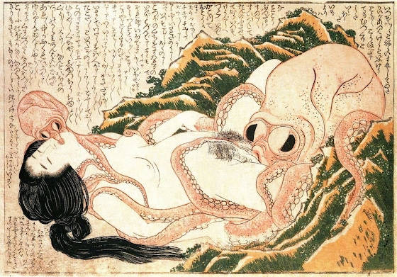 Katsushika Hokusai ~ The Dream of the Fisherman's Wife