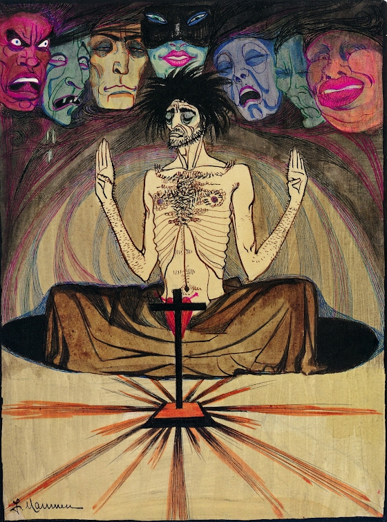 Jeanne Mammen ~ St. Anthony and the Seven Deadly Sins