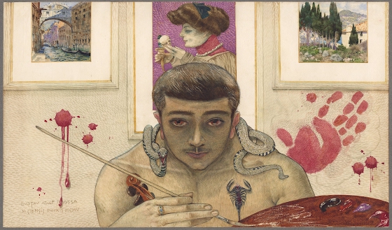 Gustav-Adolf Mossa ~ Self-portrait or Psychological portrait of the artist