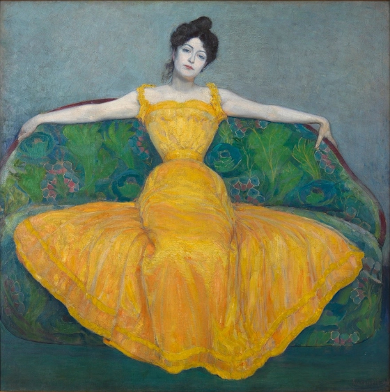 Max Kurzweil ~ Woman in a Yellow Dress