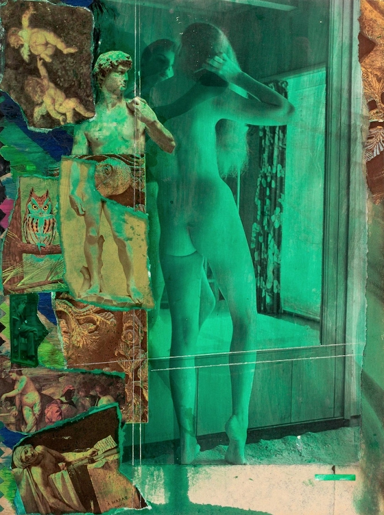 Joseph Cornell ~ Untitled (standing nude before mirror)