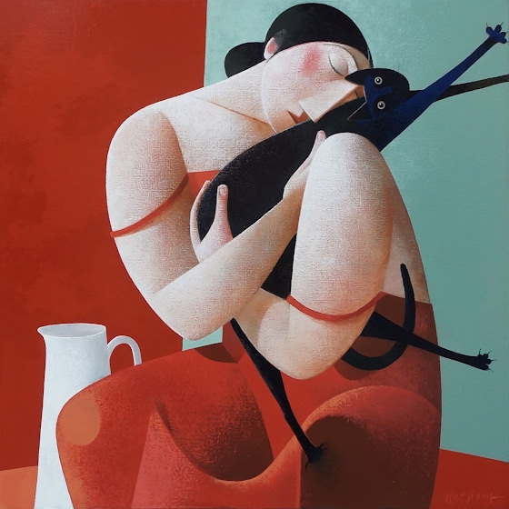 Peter Harskamp ~ Woman and Cat