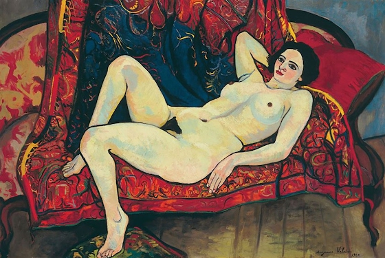 Suzanne Valadon ~ Naked on the red sofa