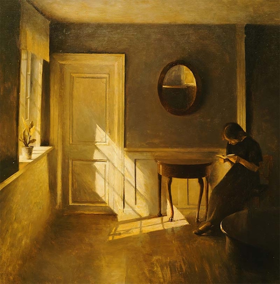 Peter Vilhelm Ilsted ~ Girl Reading a Letter in an Interior