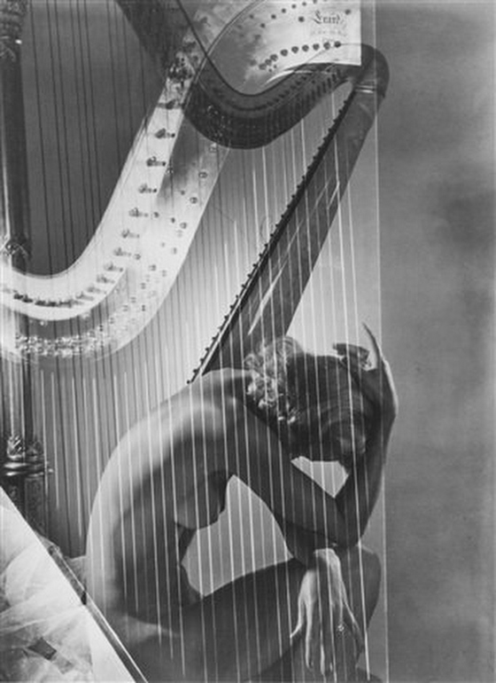 Horst P. Horst ~ Lisa with Harp