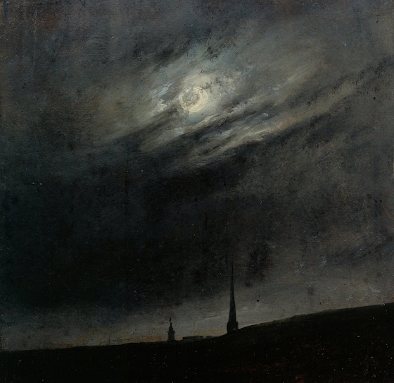 Johan Christian Dahl ~ Moon night over Dresden