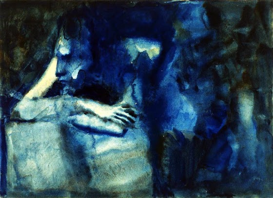 Pablo Picasso ~ Brooding Woman (recto) , Three Children (verso)