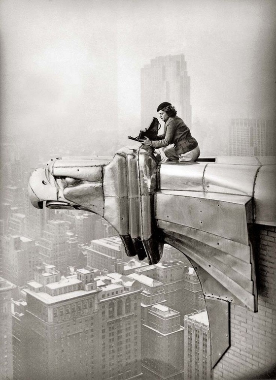 Oscar Graubner ~ Margaret Bourke-White atop the Chrysler Building