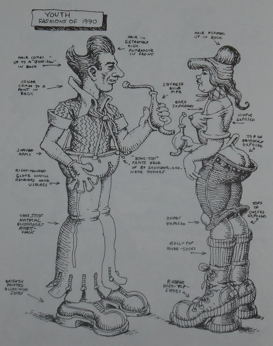 Robert Crumb ~ Youth fashions of 1990