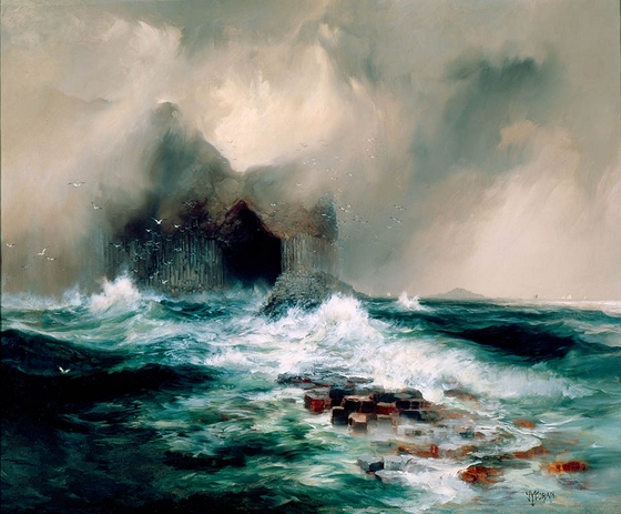 Thomas Moran ~ Fingal’s Cave, Island of Staffa, Scotland