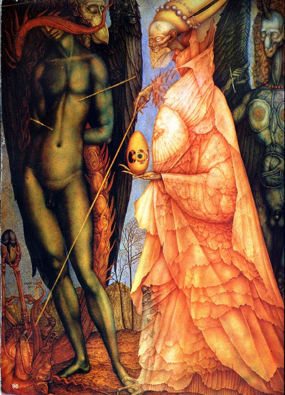 Ernst Fuchs ~ Battle Of The Gods That Have Been Transformed