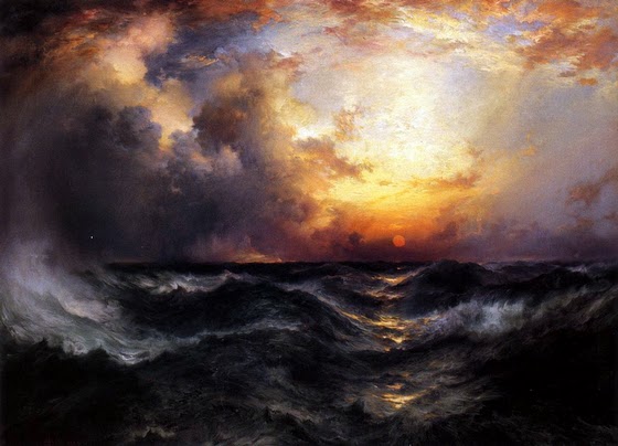 Thomas Moran ~ Sunset in Mid-Ocean