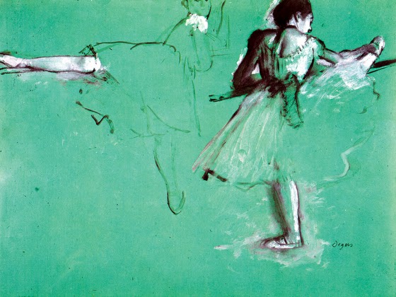 Edgar Degas ~ Dancers Practising at the Barre