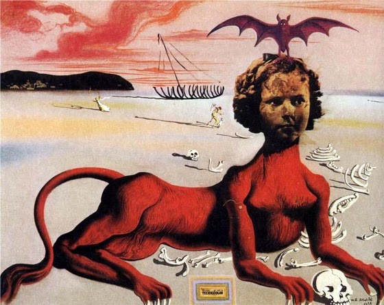 Salvador Dalí ~ Shirley Temple, The Youngest, Most Sacred Monster of the Cinema in Her Time