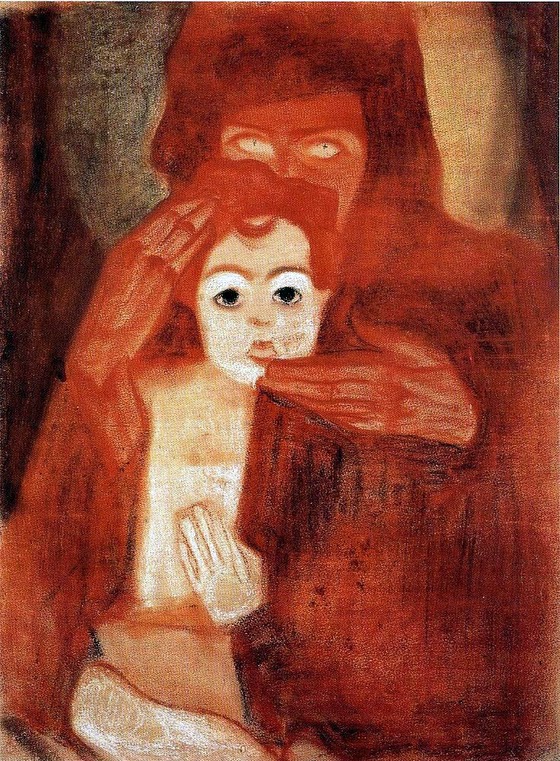 Egon Schiele ~ Mother and Child (Madonna)