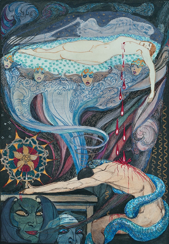 Jeanne Mammen ~ Mörder und Opfer (Reue)