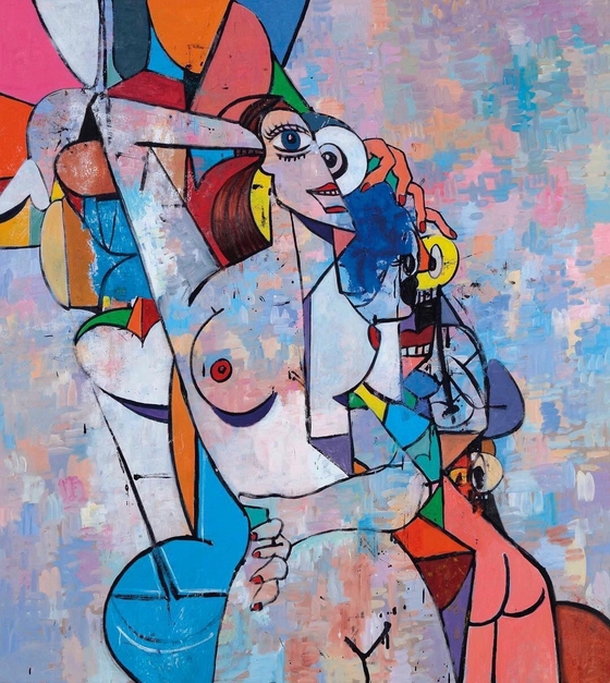 George Condo ~ Nude and Forms