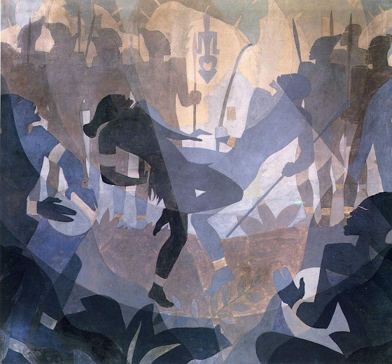 Aaron Douglas ~ Aspects of Negro Life; The Negro in an African Setting
