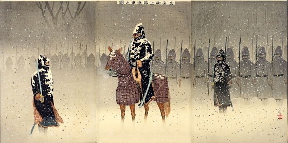 Kobayashi Kiyochika ~ The Advance to Weihaiwei