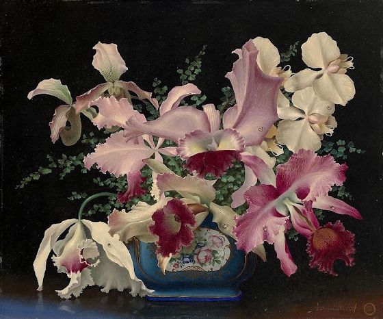 Lev Chistovsky ~ Still Life with Orchids