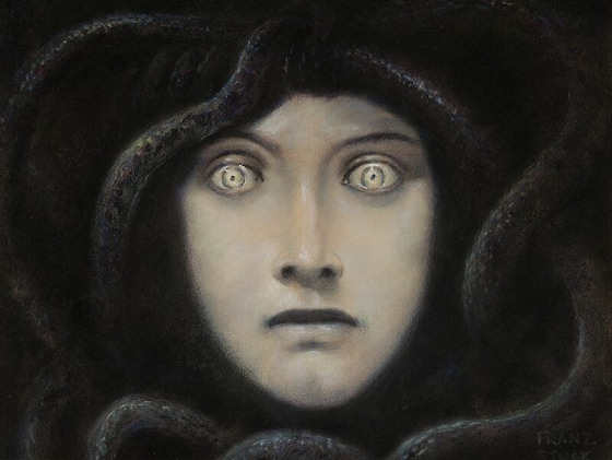 Franz Stuck ~ Head of Medusa
