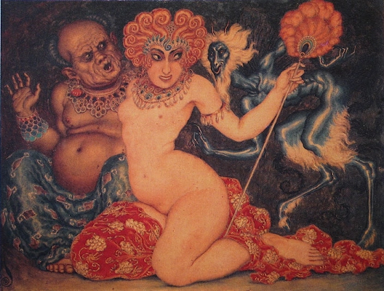 Nicholas Kalmakoff ~ Woman, Buddha and Monster