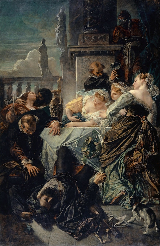 Anselm Feuerbach ~ The Death of the Pietro Aretino