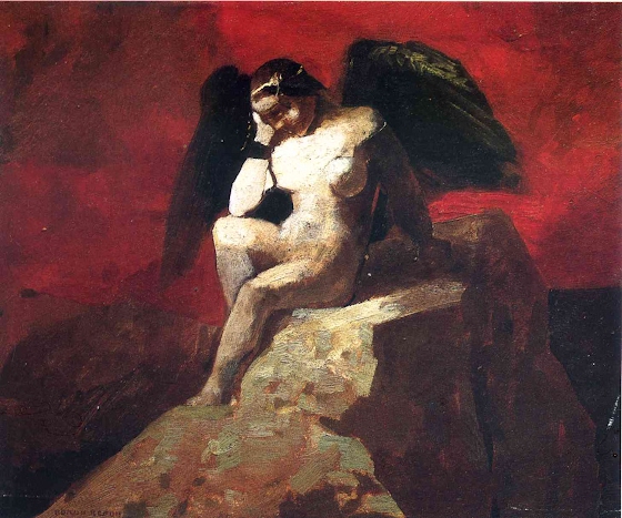 Odilon Redon ~ Angel in Chains